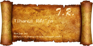 Tihanyi Róza névjegykártya